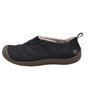 KEEN.CUSH Slippers Shoes Mens Size 10 Black Quilted Faux Fur Slip-On Lined